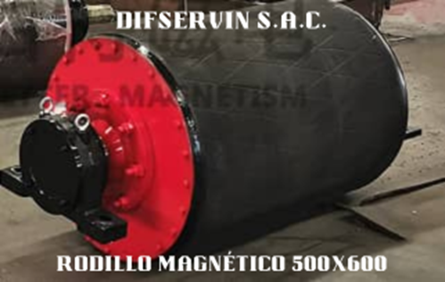separador magnetico polea magnetica mineria metalmecanica industrial difservin 500 x 600 fabricado en peru producto peruano maquinaria peruana